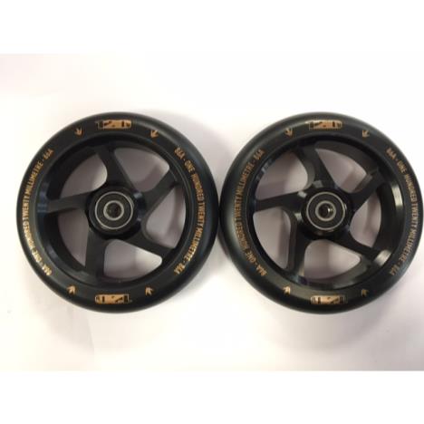 Blunt 120mm 5 Spoke Wheel Black - Pair £45.00